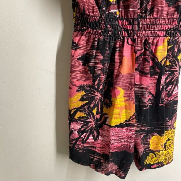 Zara Hawaiian Sunset Printed Jumpsuit Romper size S - Picture 8 of 11